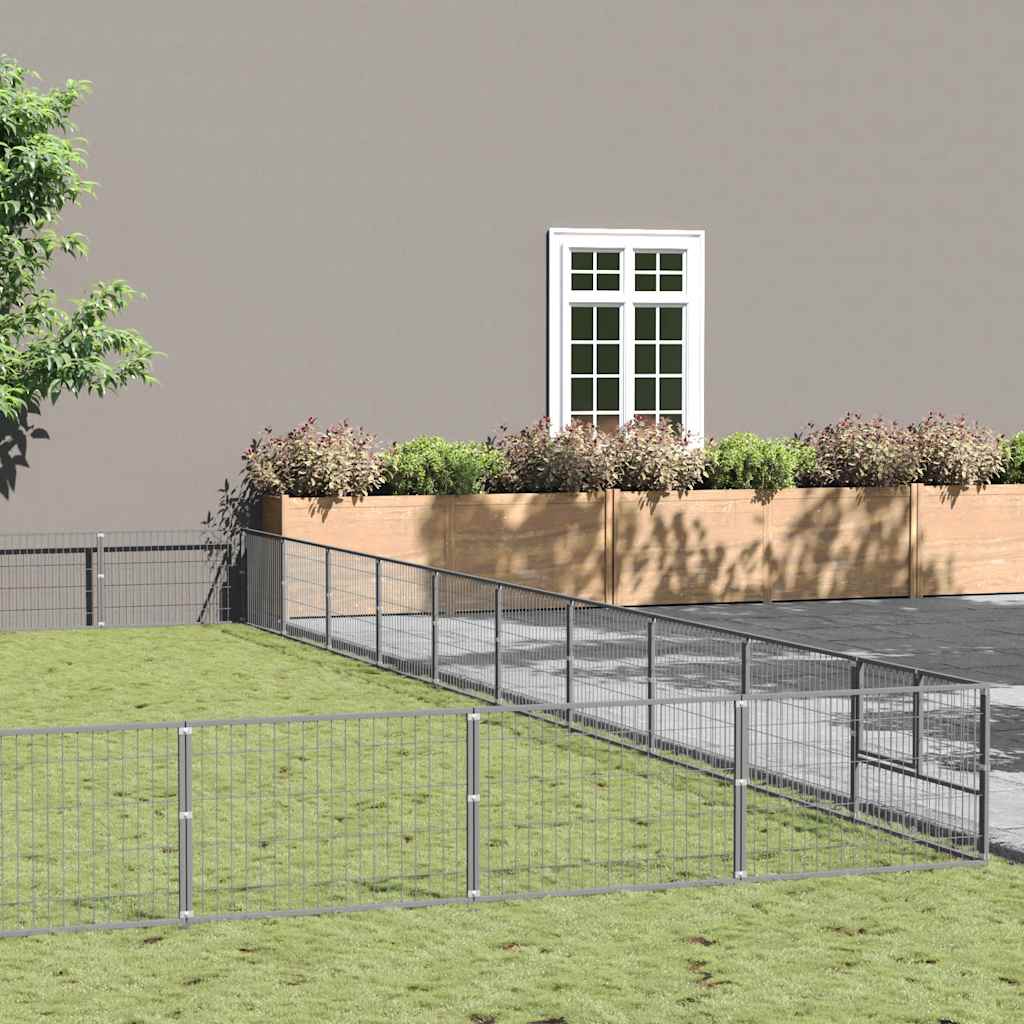 Dog Kennel Silver 100 m? Steel