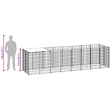 Dog Kennel Black 4.84 m? Steel