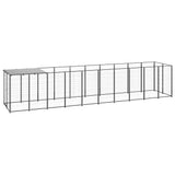 Dog Kennel Black 6.05 m? Steel