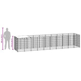 Dog Kennel Black 6.05 m? Steel
