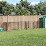 Dog Kennel Black 6.05 m? Steel