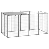 Dog Kennel Silver 2.42 m? Steel