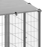 Dog Kennel Silver 2.42 m? Steel
