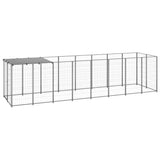 Dog Kennel Silver 4.84 m? Steel