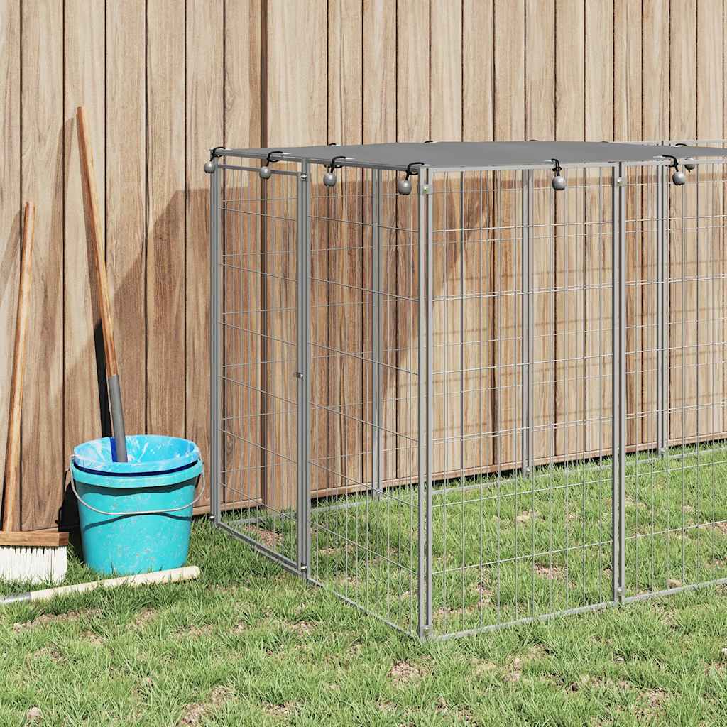 Dog Kennel Silver 6.05 m? Steel