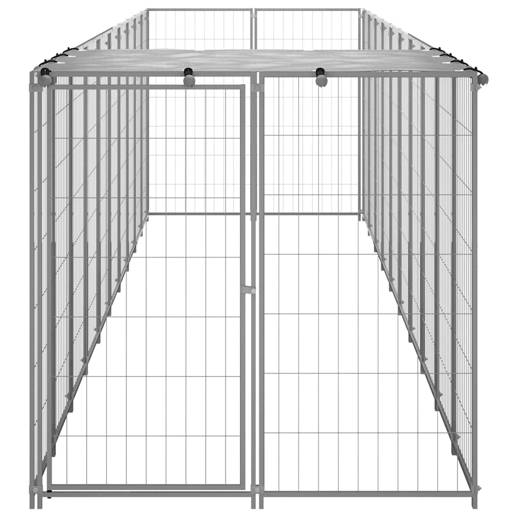 Dog Kennel Silver 6.05 m? Steel