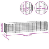 Dog Kennel Silver 6.05 m? Steel - Low Angle