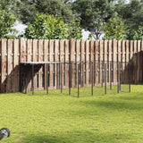 Dog Kennel Black 6.05 m? Steel