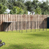 Dog Kennel Black 8.47 m? Steel