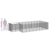 Dog Kennel Black 10.89 m? Steel