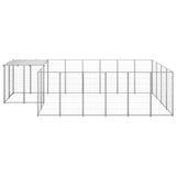 Dog Kennel Silver 8.47 m? Steel