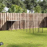 Dog Kennel Black 4.84 m? Steel
