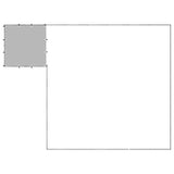 Dog Kennel Black 12.1 m² Steel - Top-Down View