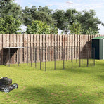 Dog Kennel Black 12,1 m² Steel