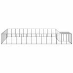 Dog Kennel Black 22,99 m² Steel