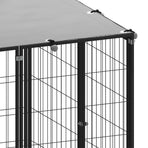 Dog Kennel Black 22,99 m² Steel