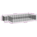 Dog Kennel Black 22.99 m? Steel
