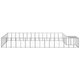 Dog Kennel Black 26.62 m? Steel