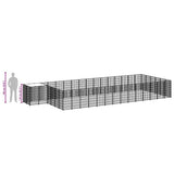 Dog Kennel Black 26.62 m? Steel