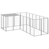 Dog Kennel Silver 4.84 m? Steel