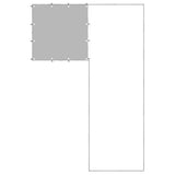 Dog Kennel Silver 4.84 m² Steel - Top-Down View