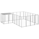 Dog Kennel Silver 8.47 m? Steel