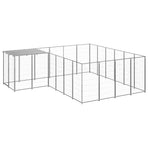 Dog Kennel Silver 8,47 m² Steel
