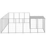 Dog Kennel Silver 8.47 m? Steel