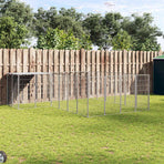 Dog Kennel Silver 8,47 m² Steel
