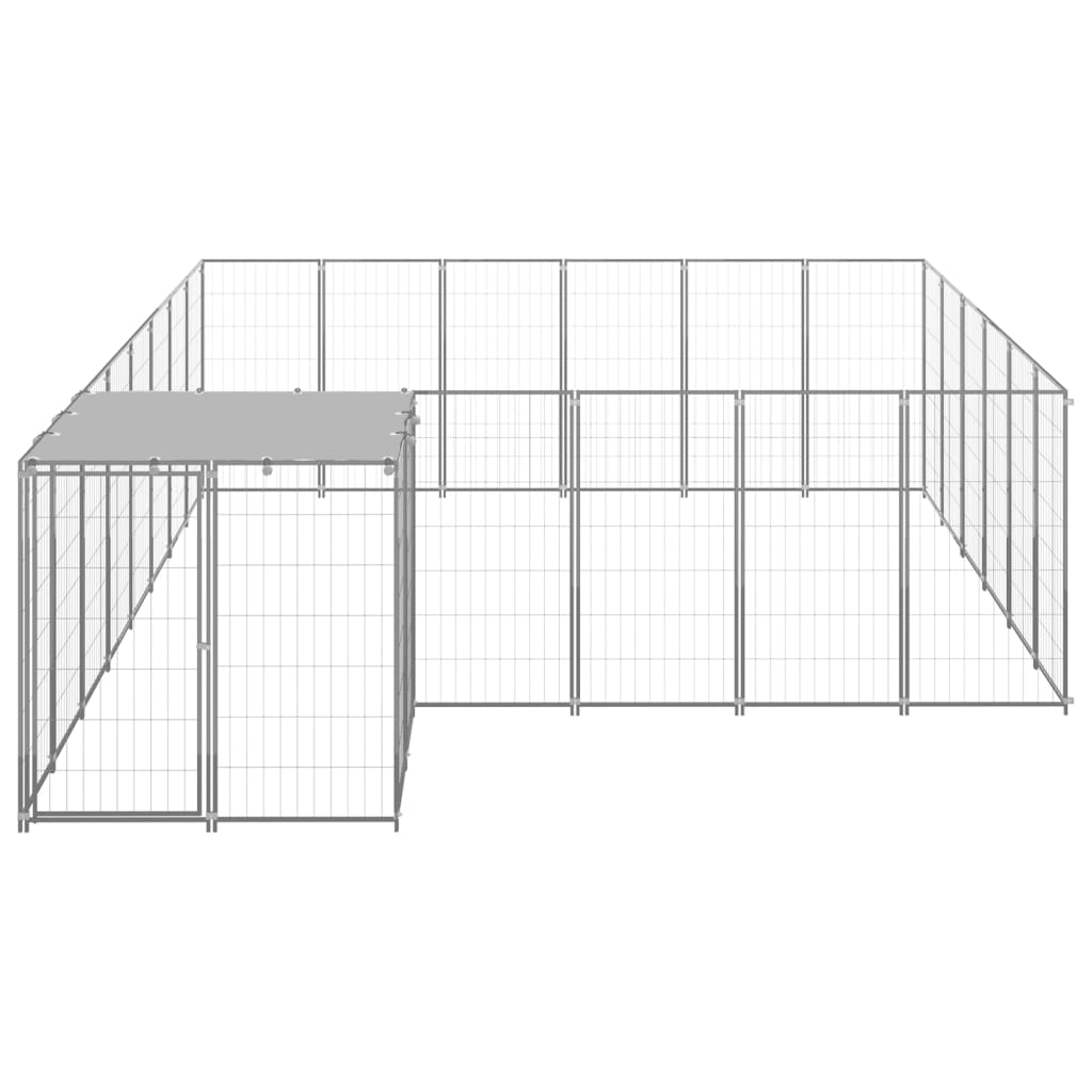Dog Kennel Silver 12.1 m? Steel