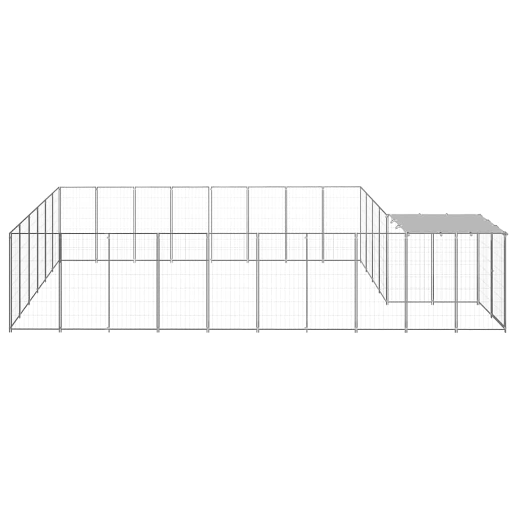 Dog Kennel Silver 15.73 m? Steel