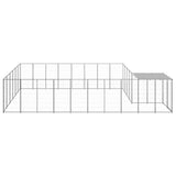 Dog Kennel Silver 15.73 m? Steel