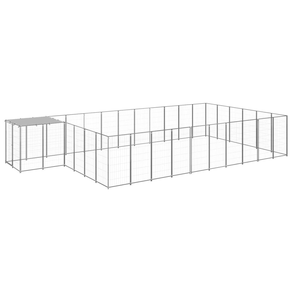 Dog Kennel Silver 19.36 m? Steel