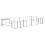 Dog Kennel Silver 22,99 m² Steel