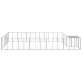 Dog Kennel Silver 22.99 m? Steel