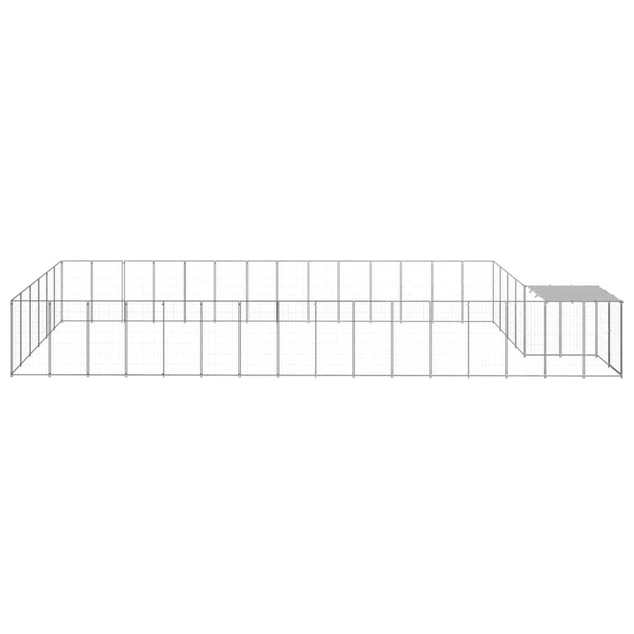 Dog Kennel Silver 26,62 m² Steel