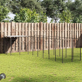 Dog Kennel Black 6.05 m? Steel