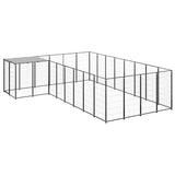 Dog Kennel Black 10.89 m? Steel
