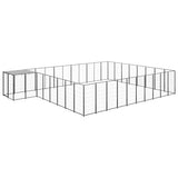 Dog Kennel Black 25.41 m? Steel
