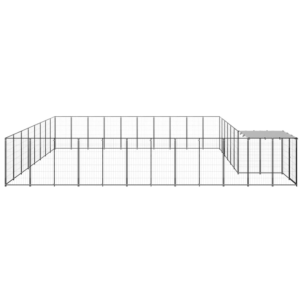 Dog Kennel Black 25.41 m? Steel
