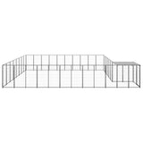 Dog Kennel Black 25.41 m? Steel