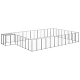 Dog Kennel Black 30.25 m? Steel