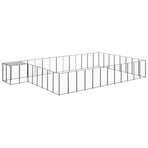 Dog Kennel Black 30,25 m² Steel
