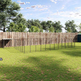 Dog Kennel Black 30.25 m? Steel
