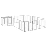 Dog Kennel Silver 15.73 m? Steel