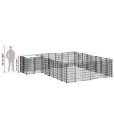 Dog Kennel Silver 15.73 m? Steel