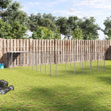 Dog Kennel Silver 15.73 m? Steel