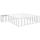 Dog Kennel Silver 20.57 m? Steel
