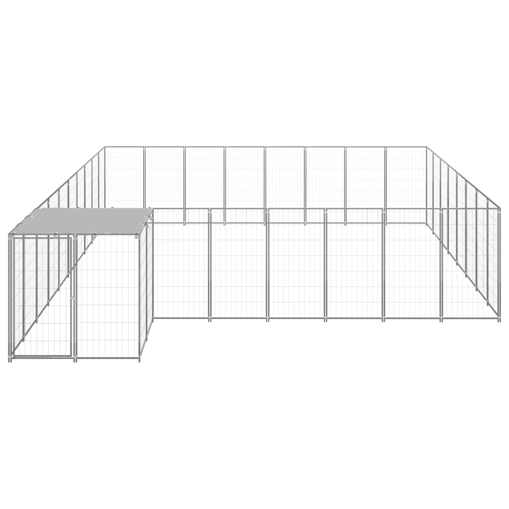 Dog Kennel Silver 20.57 m? Steel