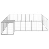 Dog Kennel Silver 20.57 m? Steel